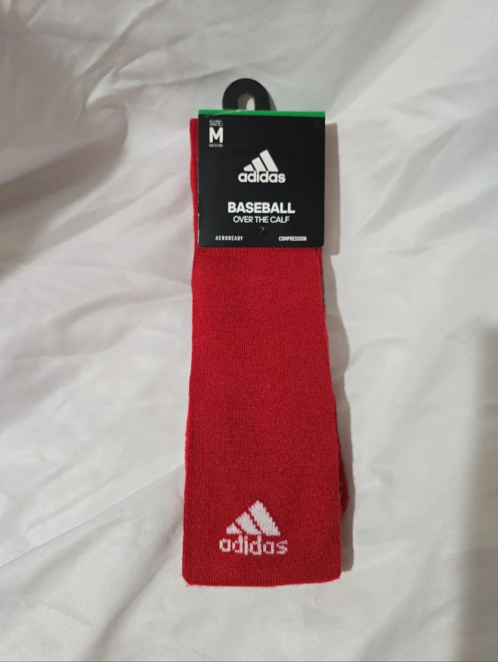 NWT Adidas Aeroready Men Baseball Over The Calf Compression Socks Red Medium
